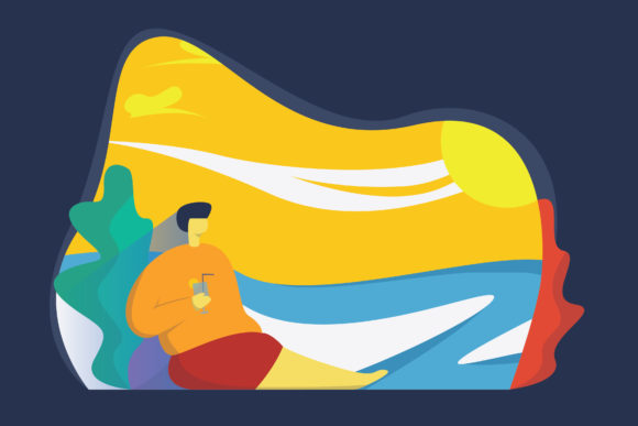 Download Relaxation Summer Flat Illustration - Relaxation Collection
