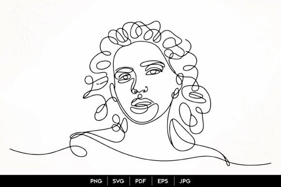 Download Abstract Woman Face Line Art SVG - Line Collection
