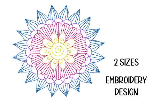Download Small Mandala Flower Line Art Embroidery - Line Collection