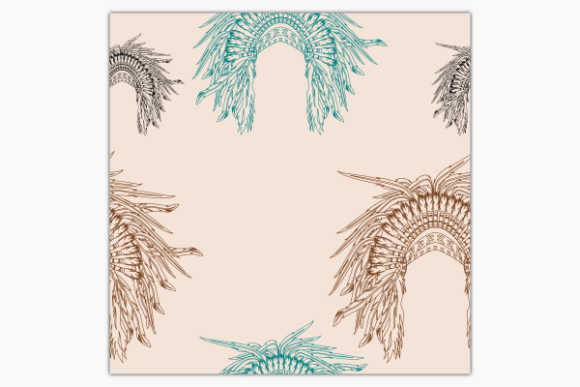 Download Line Native American Headdress Pattern - Line Collection