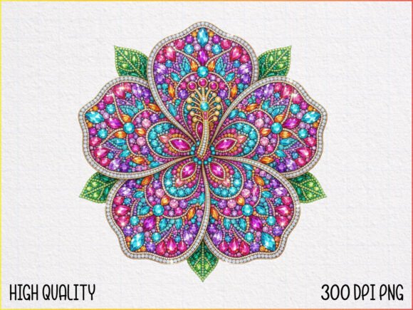 Download Rhinestone Floral Mandala PNG - Floral mandala png Collection