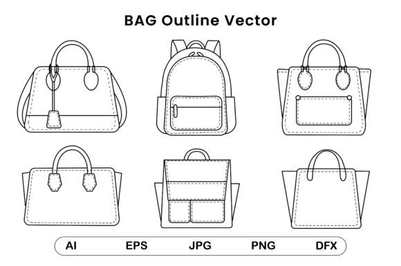 Download Bag Line Drawing Bag Sketch Bag Lineart - Line Collection