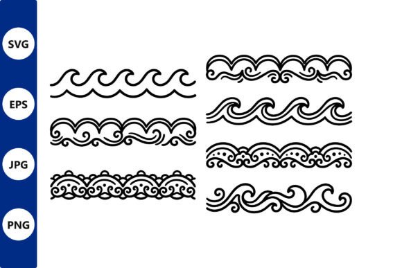 Download Ornamental Wave Border Set Vector Line - Line Collection