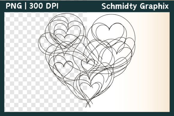 Download Intricate Line Art Heart Sublimation PNG - Line Collection