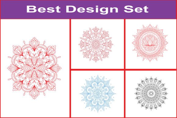 Download Mandala Line Art SVG Bundle Designs - Line Collection