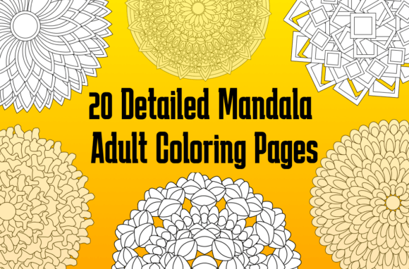 Download 20 Detailed Mandala Adult Coloring Pages - Detailed mandala Collection